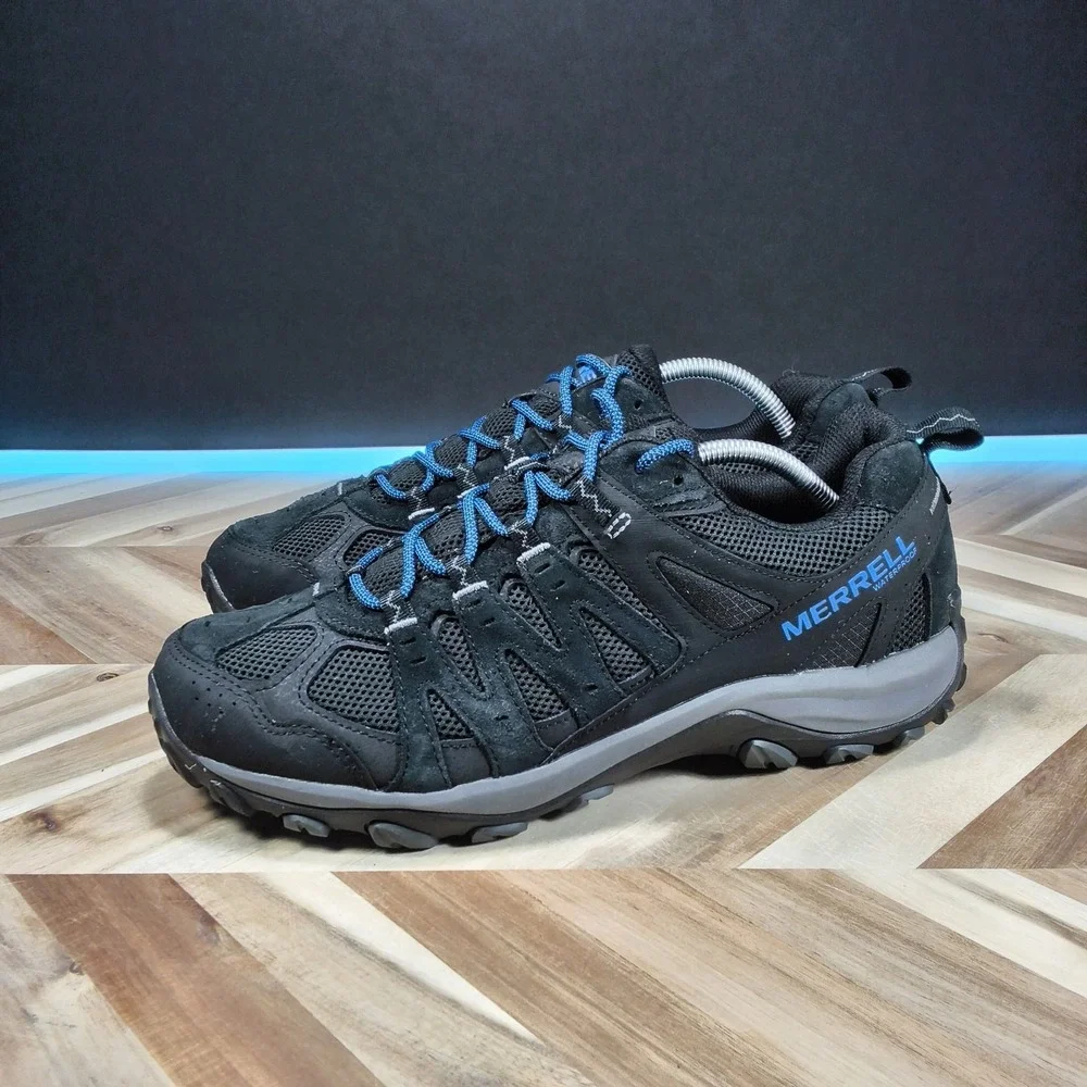 Merrell Low Top Men's 11.5 Lace-up Hiking Shoes Accentor 3 Black Suede J135471